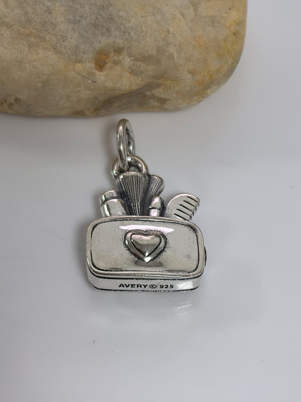 James Avery Love My Makeup Bag Charm, S925 Silver Jewelry (Women's)